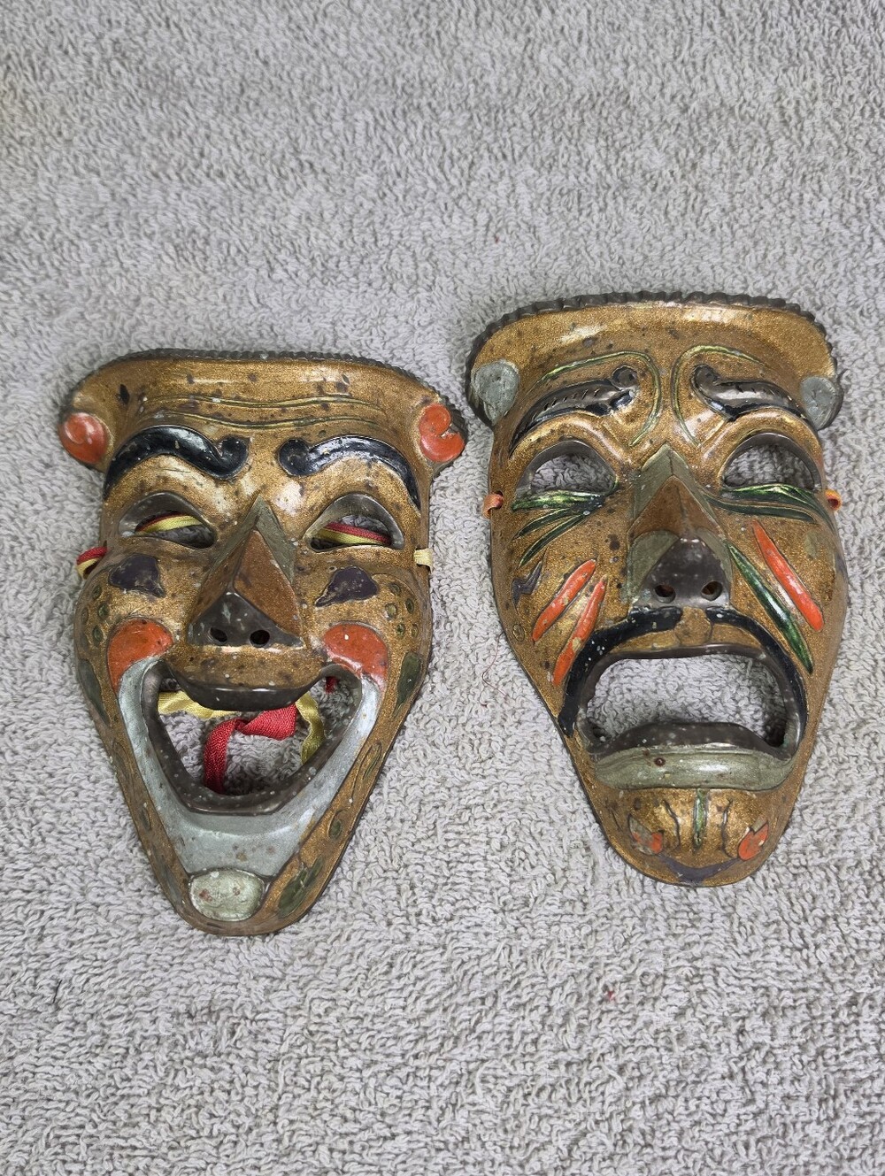Vintage 1980s Brass Comedy & Tragedy